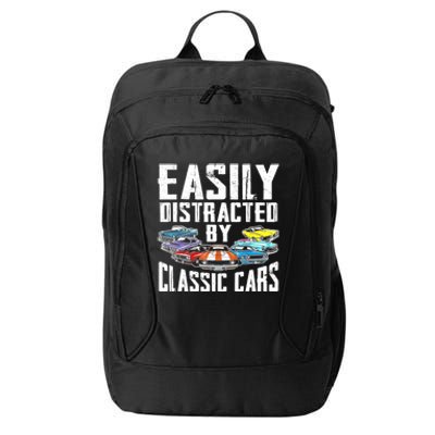 Easily Distracted By Classic Cars City Backpack