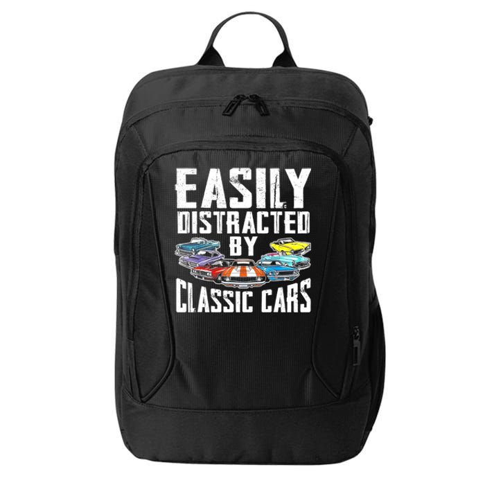 Easily Distracted By Classic Cars City Backpack