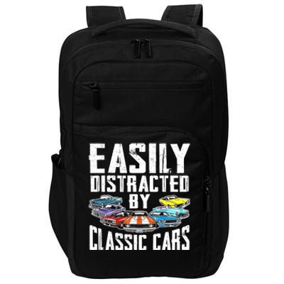 Easily Distracted By Classic Cars Impact Tech Backpack