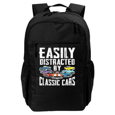 Easily Distracted By Classic Cars Daily Commute Backpack