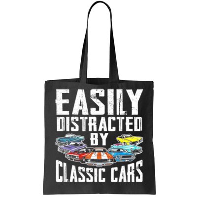 Easily Distracted By Classic Cars Tote Bag