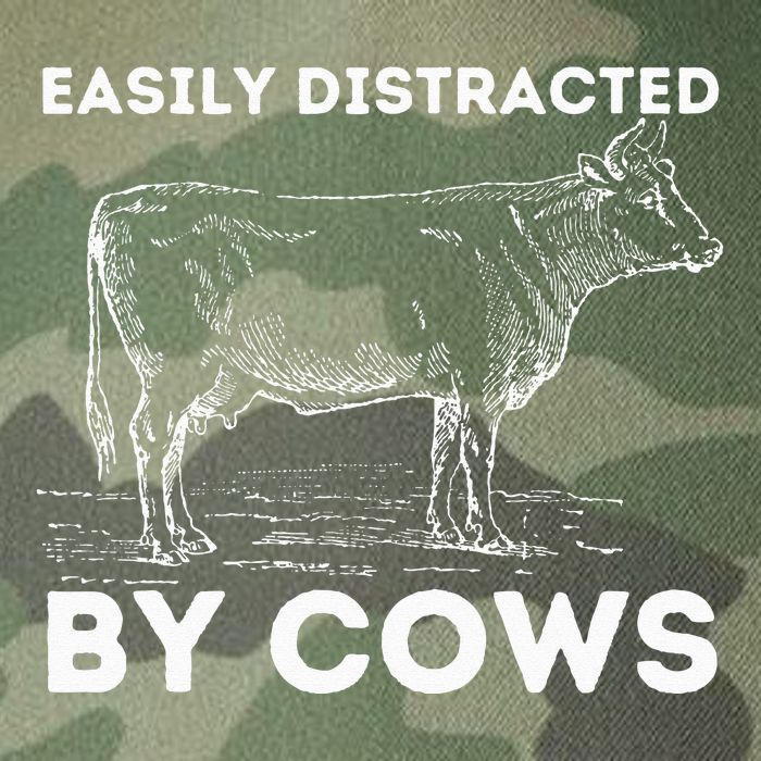 Easily Distracted By Cows Cow Lover Famer Cattle Ranch Legacy Tie Dye Trucker Hat