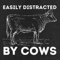 Easily Distracted By Cows Cow Lover Famer Cattle Ranch Beanie