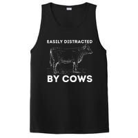 Easily Distracted By Cows Cow Lover Famer Cattle Ranch PosiCharge Competitor Tank