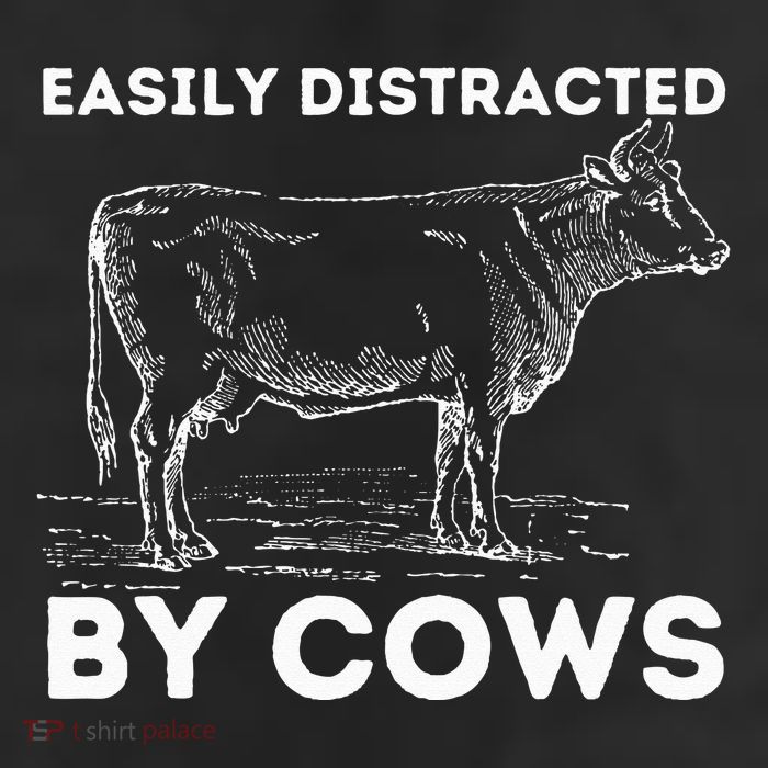 Easily Distracted By Cows Cow Lover Famer Cattle Ranch Trucker Hat