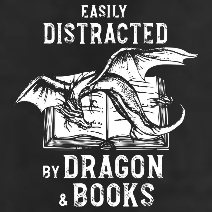 Easily Distracted By Dragon And Books Nerds 25L Jumbo Tote