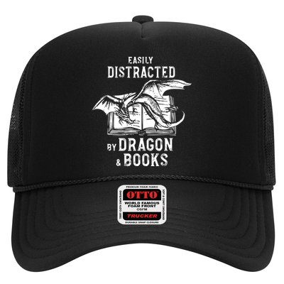 Easily Distracted By Dragon And Books Nerds Hat