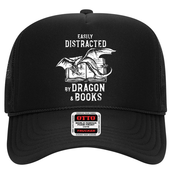 Easily Distracted By Dragon And Books Nerds Hat