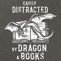 Easily Distracted By Dragon And Books Nerds Cotton Canvas Backpack