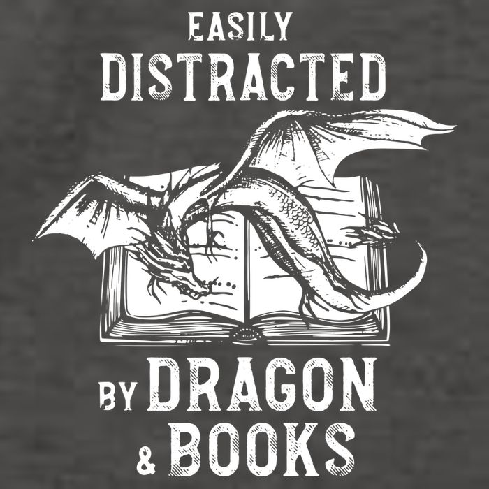 Easily Distracted By Dragon And Books Nerds Vector Backpack