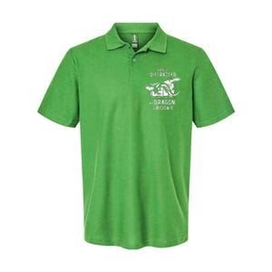 Easily Distracted By Dragon And Books Nerds Softstyle Adult Sport Polo