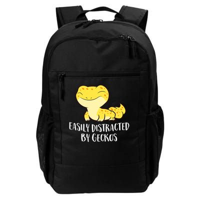 Easily Distracted By Geckos Cute Leopard Lizard Love Gecko Daily Commute Backpack