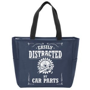 Easily Distracted By Car Parts Zip Tote Bag