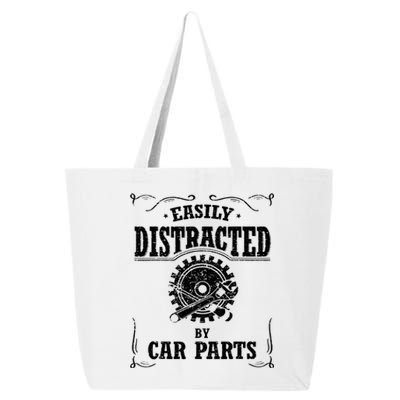 Easily Distracted By Car Parts 25L Jumbo Tote