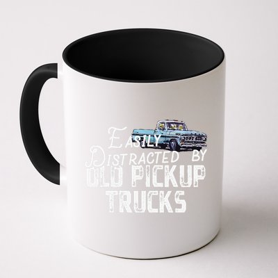 Easily Distracted By Old Pickup Trucks Cute Trucker Mug