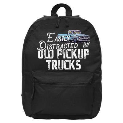 Easily Distracted By Old Pickup Trucks Cute Trucker 16 in Basic Backpack