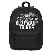 Easily Distracted By Old Pickup Trucks Cute Trucker 16 in Basic Backpack