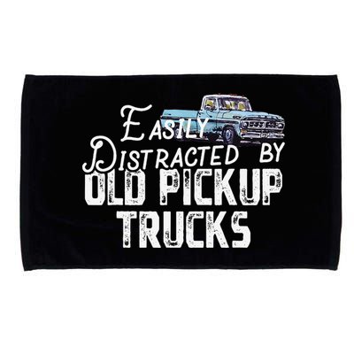 Easily Distracted By Old Pickup Trucks Cute Trucker Microfiber Hand Towel