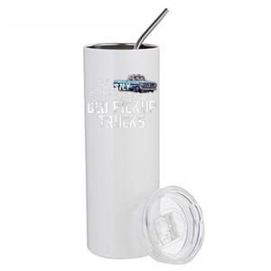 Easily Distracted By Old Pickup Trucks Cute Trucker Stainless Steel Tumbler