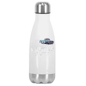 Easily Distracted By Old Pickup Trucks Cute Trucker Stainless Steel Insulated Water Bottle