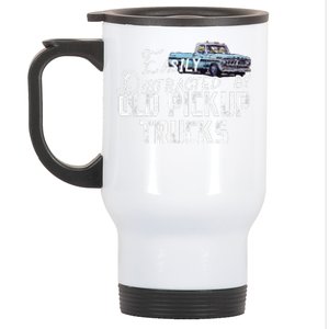 Easily Distracted By Old Pickup Trucks Cute Trucker Stainless Steel Travel Mug