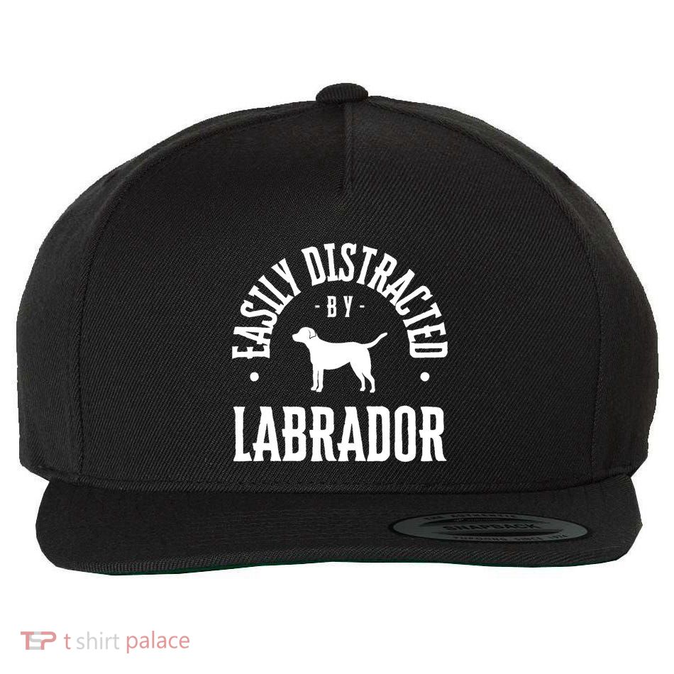 Easily Distracted By Labrador Dog Wool Snapback Cap
