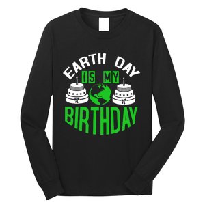 Earth Day Birthday Celebration Graphic Long Sleeve Shirt