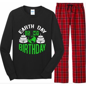 Earth Day Birthday Celebration Graphic Long Sleeve Pajama Set