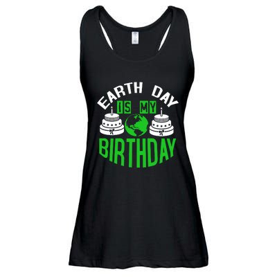 Earth Day Birthday Celebration Graphic Ladies Essential Flowy Tank