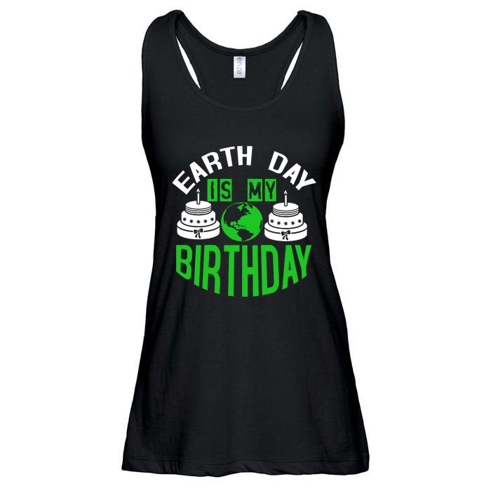 Earth Day Birthday Celebration Graphic Ladies Essential Flowy Tank