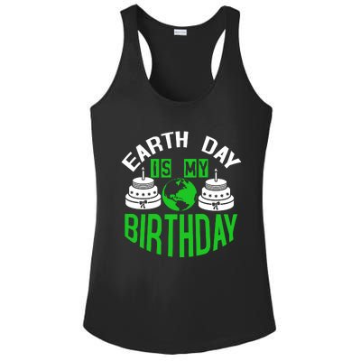 Earth Day Birthday Celebration Graphic Ladies PosiCharge Competitor Racerback Tank