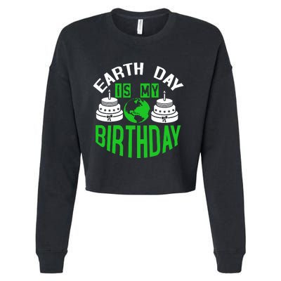 Earth Day Birthday Celebration Graphic Cropped Pullover Crew