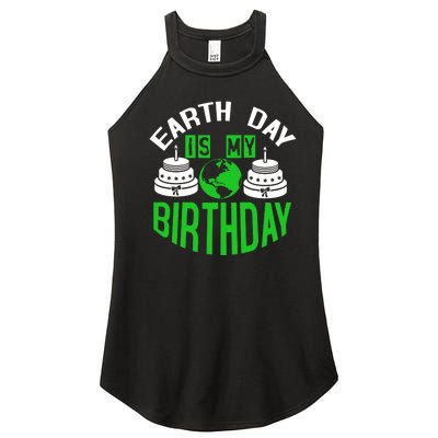 Earth Day Birthday Celebration Graphic Women's Perfect Tri Rocker Tank