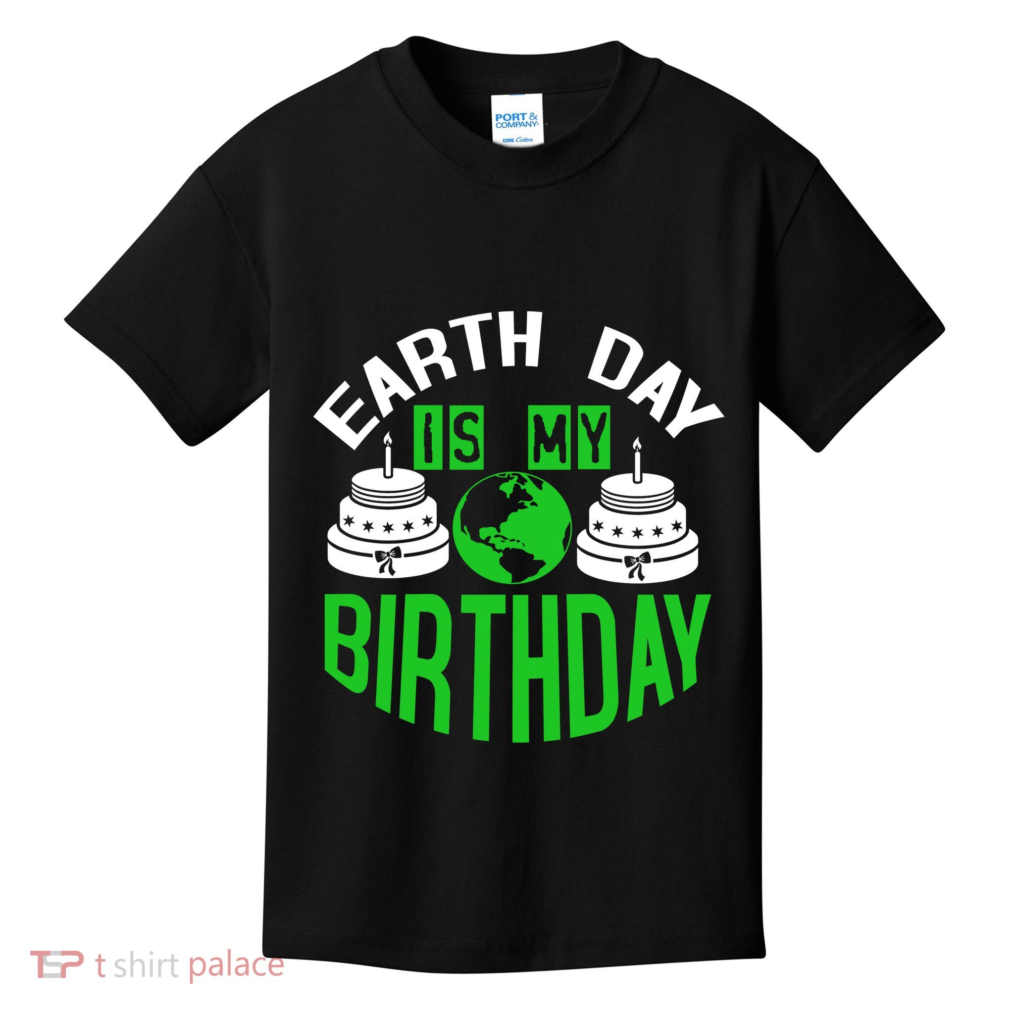 Earth Day Birthday Celebration Graphic Kids T-Shirt