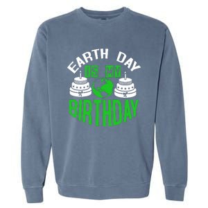 Earth Day Birthday Celebration Graphic Garment-Dyed Sweatshirt