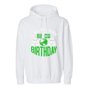 Earth Day Birthday Celebration Graphic Garment-Dyed Fleece Hoodie