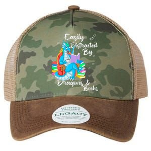 Easily Distracted By Dragons And Books Legacy Tie Dye Trucker Hat