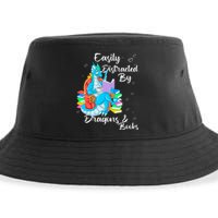 Easily Distracted By Dragons And Books Sustainable Bucket Hat