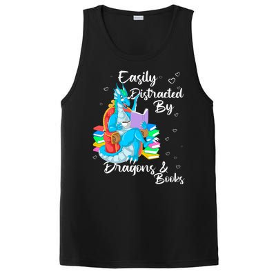 Easily Distracted By Dragons And Books PosiCharge Competitor Tank