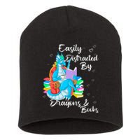 Easily Distracted By Dragons And Books Short Acrylic Beanie