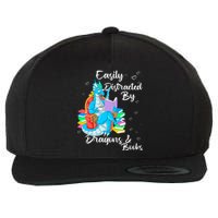 Easily Distracted By Dragons And Books Wool Snapback Cap