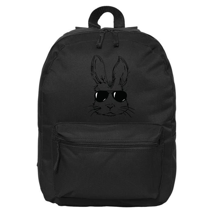 Easter Day Bunny Face With Sunglasses Easter 16 in Basic Backpack