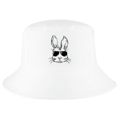 Easter Day Bunny Face With Sunglasses Easter Cool Comfort Performance Bucket Hat