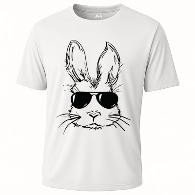 Easter Day Bunny Face With Sunglasses Easter Performance Shirt