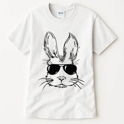 Easter Day Bunny Face With Sunglasses Easter Tall T-Shirt