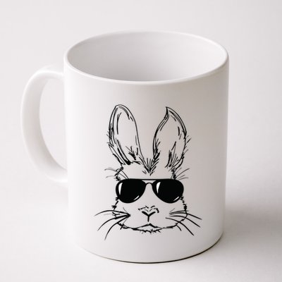 Easter Day Bunny Face With Sunglasses Easter Mug