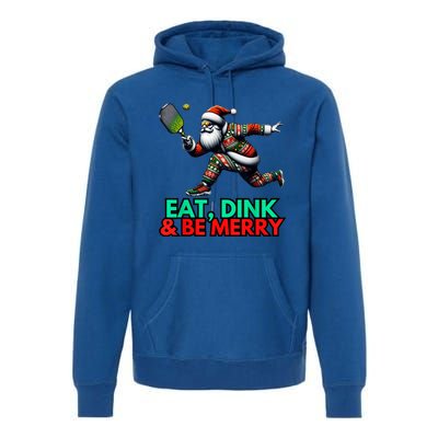 Eat Dink Be Merry Santa Claus Pickleball Christmas Xmas Premium Hoodie