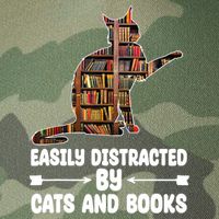 Easily Distracted By Cats And Books Funny Cat Lover Legacy Tie Dye Trucker Hat