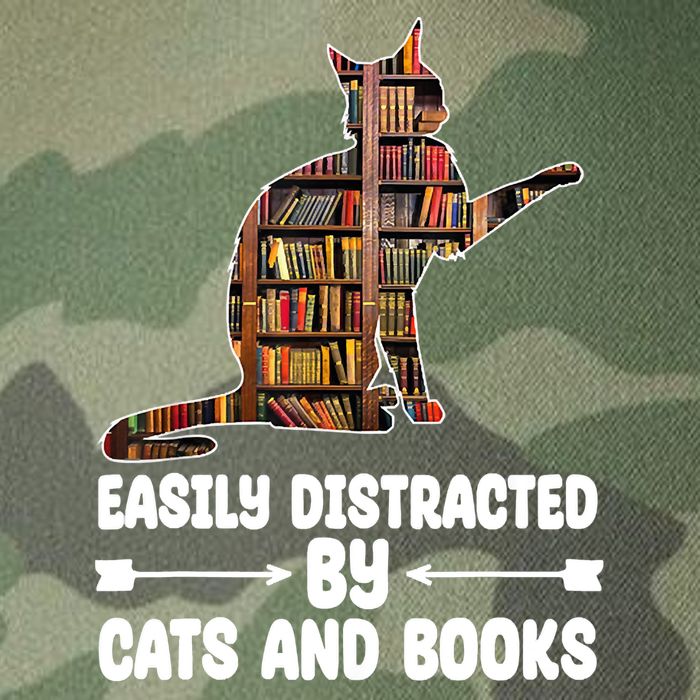 Easily Distracted By Cats And Books Funny Cat Lover Legacy Tie Dye Trucker Hat