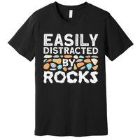 Easily Distracted By Rock Vintage Gift Premium T-Shirt